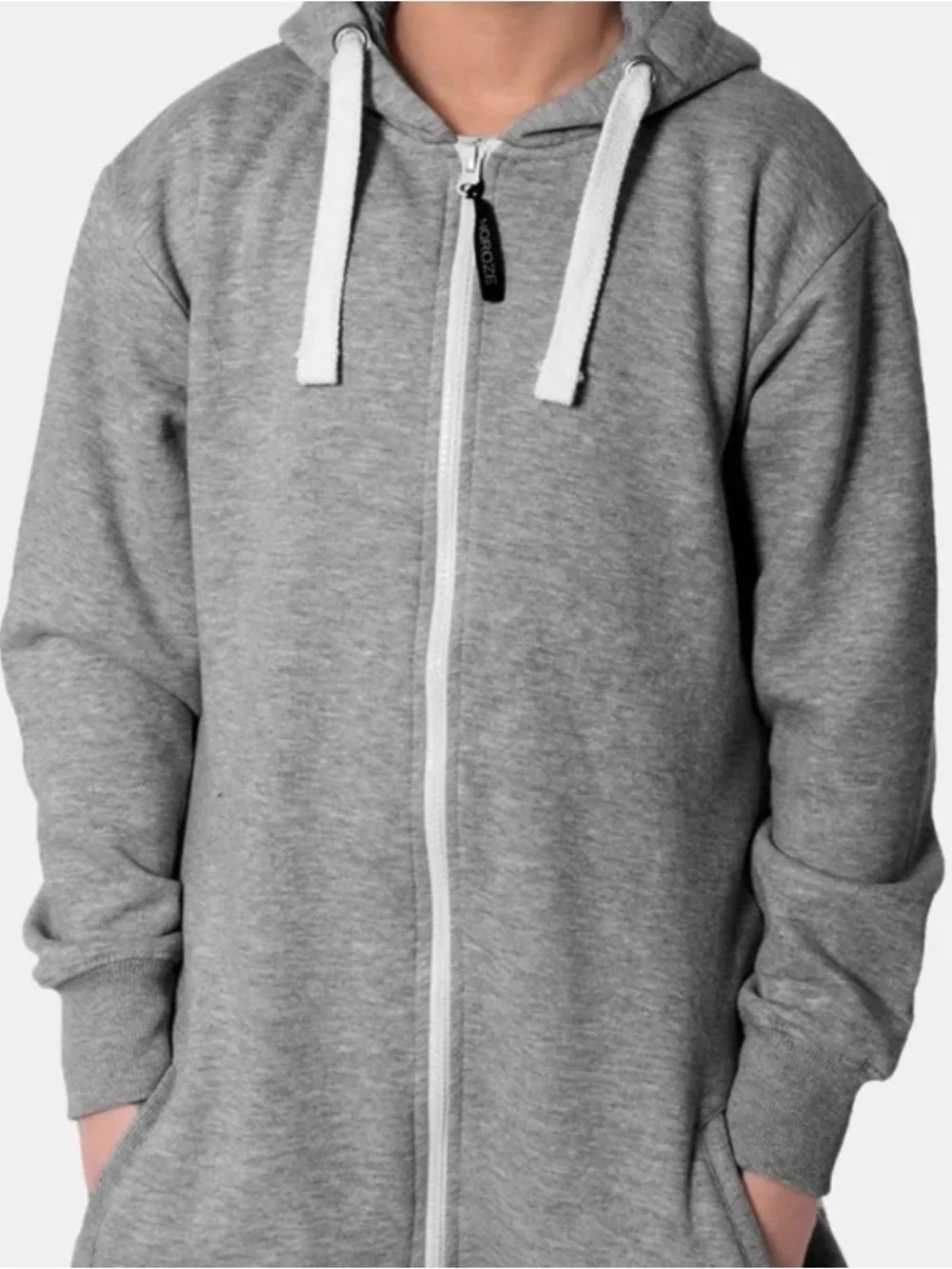NWT Kids Charcoal Cozy Fleece Hooded Onesie – Unisex